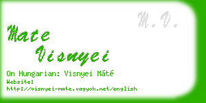 mate visnyei business card